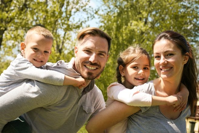 Família protegida por seguro de vida